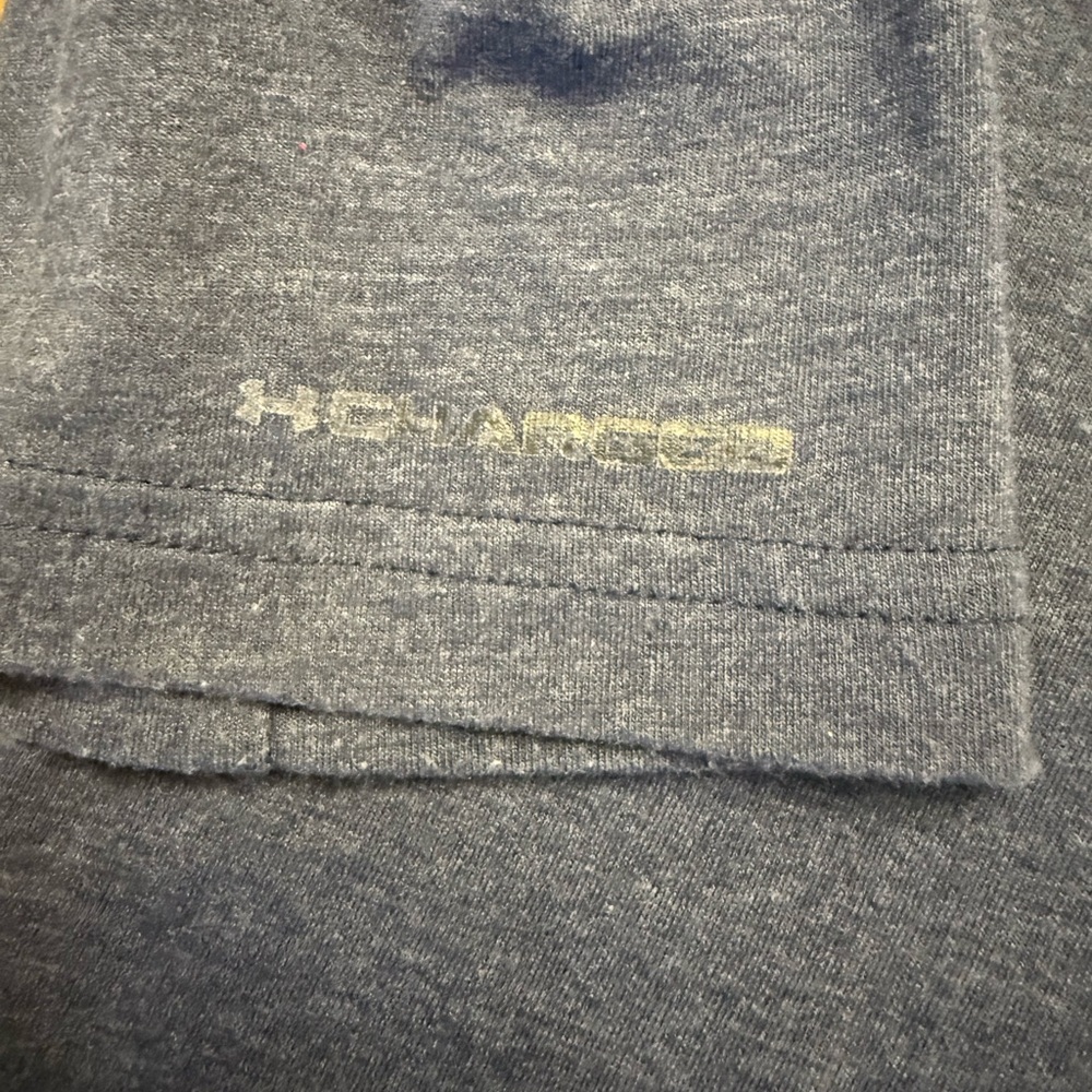 Under Armour HeatGear Long Sleeve Shirt Men LG Loose Navy Athletic Logo - Picture 5 of 7